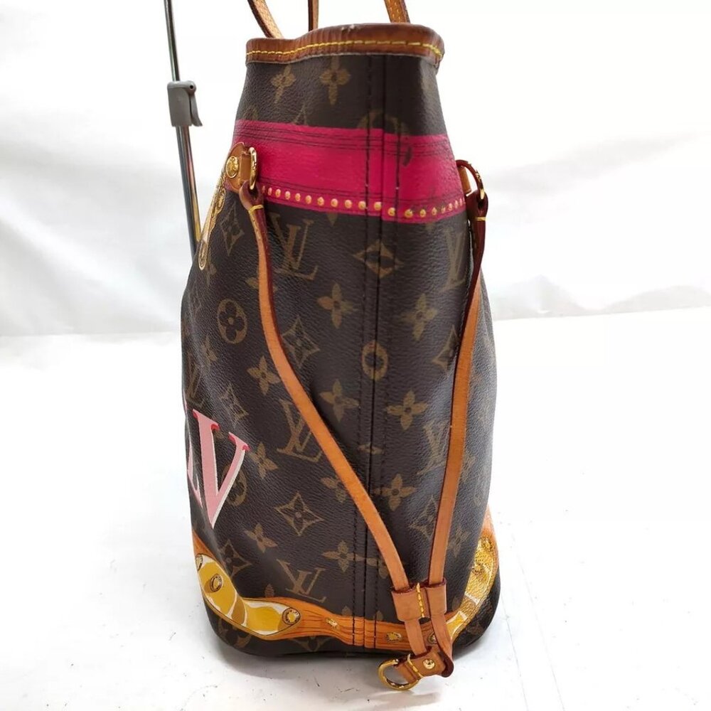Louis Vuitton Brown and Pink Monogram Tote - Picture 3 of 12